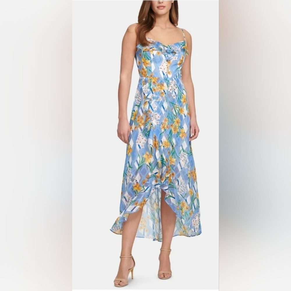 Intricate Patterned High-Low Sundress